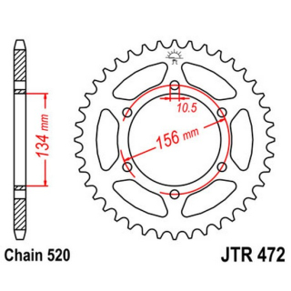 Kettenrad 40Z  |  520 SI , JTR472.40  GAS GAS / PAMPERA 125 2T / PAMPERA 125 2T / 1997 / STREET / ADVENTURE , JTR472.40