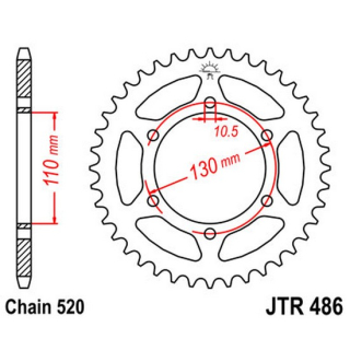 Kettenrad 39Z  |  520 SW , JTR486.39  GAS GAS / TXT PRO 250 EDITION / TXT PRO 250 / 2003 / OFFROAD / TRIAL , JTR486.39