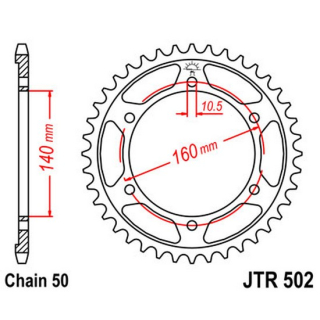 Kettenrad 47Z  |  530 SI , JTR502.47  BETA / EVO 250 2T / EVO 250 2T / 2018 / OFFROAD / TRIAL , JTR502.47