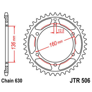 Kettenrad 40Z  |  630 SI , JTR506.40  BETA / EVO 250 2T / EVO 250 2T / 2021 / OFFROAD / TRIAL , JTR506.40