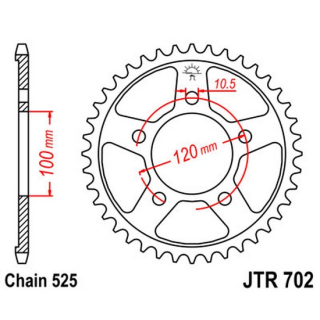 Kettenrad 41Z  |  525 SI , JTR702.41  BETA / EVO 200 2T / EVO 200 2T / 2015 / OFFROAD / TRIAL , JTR702.41