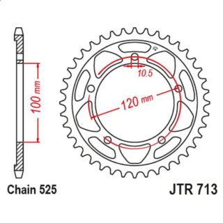 Kettenrad 40Z  |  525 SW , JTR713.40  BETA / EVO 250 4T / EVO 250 4T / 2017 / OFFROAD / TRIAL , JTR713.40