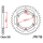 Kettenrad 38Z  |  520 SW , JTR735.38  BETA / EVO 300 4T / EVO 300 4T / 2013 / OFFROAD / TRIAL , JTR735.38