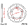 Kettenrad 38Z  |  525 SI , JTR744.38  BETA / EVO 300 4T FACTORY / EVO 300 4T / 2017 / OFFROAD / TRIAL , JTR744.38