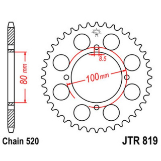 Kettenrad 39Z  |  520 SW , JTR819.39  SHERCO / TY 125 CLASSIC / TY 125 CLASSIC / 2019 / OFFROAD / TRIAL , JTR819.39