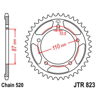 Kettenrad 41Z  |  520 SW , JTR823.41  BETA / EVO 125 2T FACTORY / EVO 125 2T / 2014 / OFFROAD / TRIAL , JTR823.41