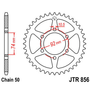 Kettenrad 45Z  |  530 SI , JTR856.45  MONTESA / COTA 4RT 250 / COTA 4RT 250 / 2011 / OFFROAD / OFFROAD , JTR856.45