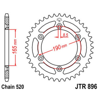 Kettenrad 50Z  |  520 SW , JTR896.50  GAS GAS / TXT 321 / TXT 321 / 2000 / OFFROAD / TRIAL , JTR896.50