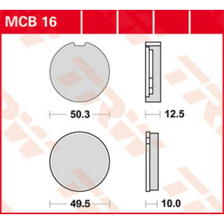 Scheibenbremsbeläge , MCB16  HONDA / MB S 50 / MB S 50 / 1983 / 50CC / 50CC GEAR BOX , MCB16