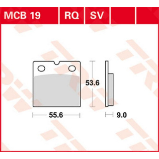 Scheibenbremsbeläge , MCB19SV  HONDA / MB S 50 / MB S 50 / 1988 / 50CC / 50CC GEAR BOX , MCB19SV
