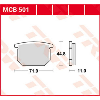 Scheibenbremsbeläge , MCB501  HONDA / CAMINO / CAMINO / 1979 / 50CC / 50CC MOPED , MCB501