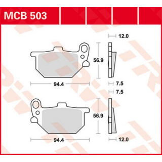 Scheibenbremsbeläge , MCB503  HONDA / CAMINO / CAMINO / 1981 / 50CC / 50CC MOPED , MCB503