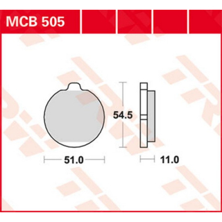 Scheibenbremsbeläge , MCB505  HONDA / CAMINO / CAMINO / 1983 / 50CC / 50CC MOPED , MCB505