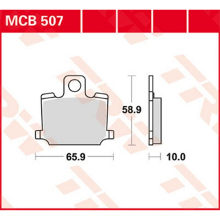Scheibenbremsbeläge , MCB507  HONDA / CAMINO / CAMINO / 1985 / 50CC / 50CC MOPED , MCB507