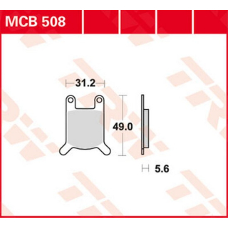 Scheibenbremsbeläge , MCB508  HONDA / CAMINO / CAMINO / 1986 / 50CC / 50CC MOPED , MCB508