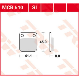 Scheibenbremsbeläge , MCB510SI  HONDA / CAMINO / CAMINO / 1989 / 50CC / 50CC MOPED , MCB510SI