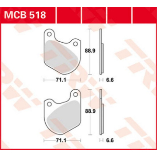 Scheibenbremsbeläge , MCB518  HONDA / MB S 50 / MB S 50 / 1985 / 50CC / 50CC GEAR BOX , MCB518
