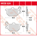 Scheibenbremsbeläge , MCB520  HONDA / CAMINO /...