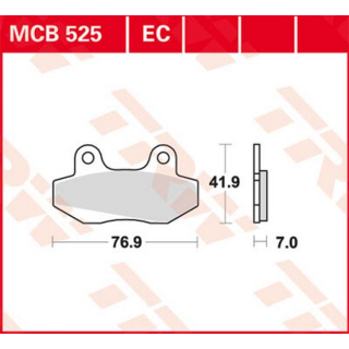 Scheibenbremsbeläge , MCB525  HONDA / CAMINO / CAMINO / 1984 / 50CC / 50CC MOPED , MCB525