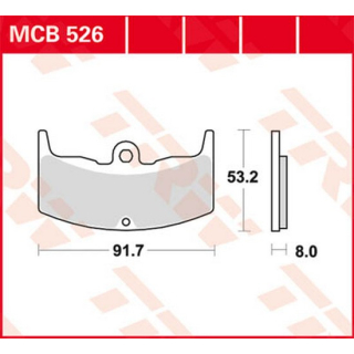 Scheibenbremsbeläge , MCB526  HONDA / CAMINO / CAMINO / 1986 / 50CC / 50CC MOPED , MCB526