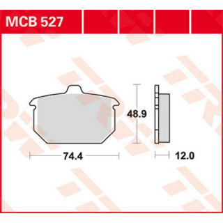 Scheibenbremsbeläge , MCB527  HONDA / CAMINO / CAMINO / 1987 / 50CC / 50CC MOPED , MCB527