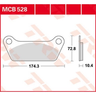 Scheibenbremsbeläge , MCB528  HONDA / CAMINO / CAMINO / 1988 / 50CC / 50CC MOPED , MCB528