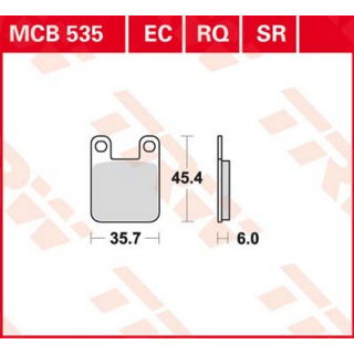 Scheibenbremsbeläge , MCB535EC (ab 50)  HONDA / CAMINO / CAMINO / 1976 / 50CC / 50CC MOPED , MCB535EC (ab 50)