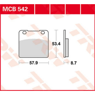 Scheibenbremsbeläge , MCB542  HONDA / MB S 50 / MB S 50 / 1980 / 50CC / 50CC GEAR BOX , MCB542