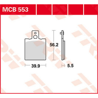 Scheibenbremsbeläge , MCB553  HONDA / CAMINO / CAMINO / 1978 / 50CC / 50CC MOPED , MCB553
