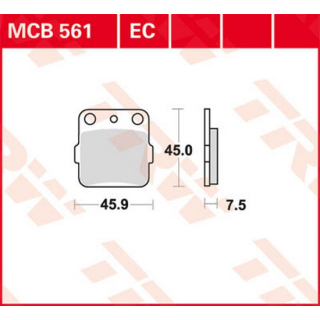 Scheibenbremsbeläge , MCB561EC  HONDA / CAMINO / CAMINO / 1990 / 50CC / 50CC MOPED , MCB561EC