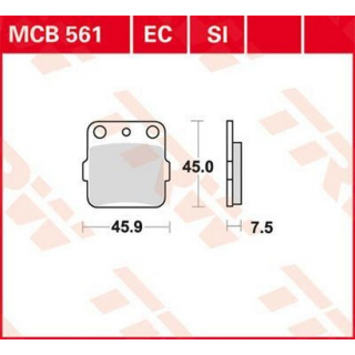 Scheibenbremsbeläge , MCB561SI  HONDA / CAMINO / CAMINO / 1991 / 50CC / 50CC MOPED , MCB561SI