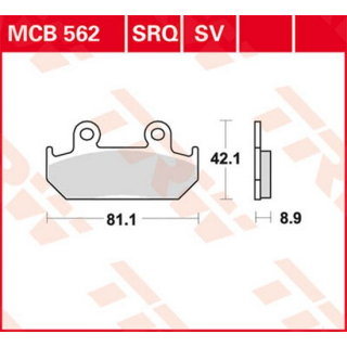 Scheibenbremsbeläge , MCB562SV  HONDA / MB S 50 / MB S 50 / 1980 / 50CC / 50CC GEAR BOX , MCB562SV