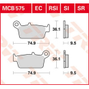 Scheibenbremsbeläge , MCB575SR  KAWASAKI / KX 450 F...