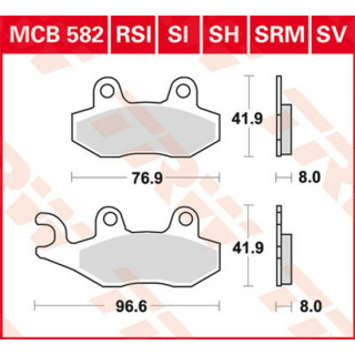 Scheibenbremsbeläge , MCB582  KAWASAKI / KX 250 F (KX250Y) / KX 250 F / 2011 / OFFROAD / MX , MCB582