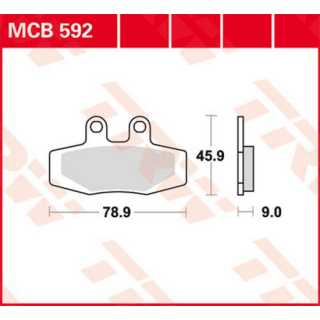 Scheibenbremsbeläge , MCB592  HONDA / CAMINO / CAMINO / 1980 / 50CC / 50CC MOPED , MCB592
