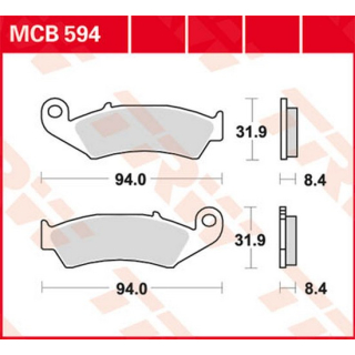 Scheibenbremsbeläge , MCB594  HONDA / CAMINO / CAMINO / 1985 / 50CC / 50CC MOPED , MCB594