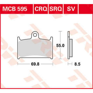Scheibenbremsbeläge , MCB595  HONDA / CAMINO / CAMINO / 1986 / 50CC / 50CC MOPED , MCB595