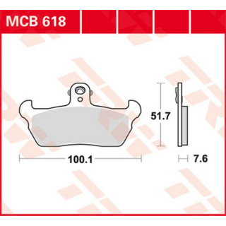 Scheibenbremsbeläge , MCB618  KAWASAKI / KX 250 (KX252A) / KX 250 / 2019 / OFFROAD / MX , MCB618