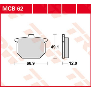 Scheibenbremsbeläge , MCB62  KAWASAKI / KX 250 (KX252B) / KX 250 / 2021 / OFFROAD / MX , MCB62
