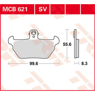 Scheibenbremsbeläge , MCB621SV  KAWASAKI / KX 450 (KX450J) / KX 450 / 2020 / OFFROAD / MX , MCB621SV