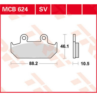 Scheibenbremsbeläge , MCB624SV  HONDA / CAMINO / CAMINO / 1976 / 50CC / 50CC MOPED , MCB624SV