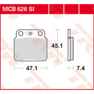 Scheibenbremsbeläge , MCB626SI  HONDA / CAMINO / CAMINO / 1979 / 50CC / 50CC MOPED , MCB626SI