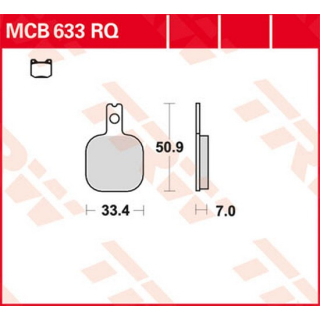 Scheibenbremsbeläge , MCB633RQ  HONDA / CAMINO / CAMINO / 1989 / 50CC / 50CC MOPED , MCB633RQ
