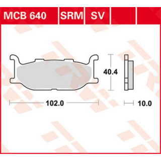 Scheibenbremsbeläge , MCB640SV  HONDA / MB S 50 / MB S 50 / 1983 / 50CC / 50CC GEAR BOX , MCB640SV