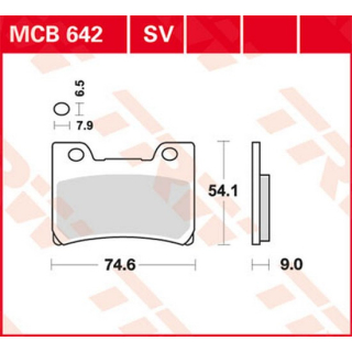 Scheibenbremsbeläge , MCB642  HONDA / MB S 50 / MB S 50 / 1984 / 50CC / 50CC GEAR BOX , MCB642