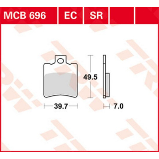 Scheibenbremsbeläge , MCB696SR  YAMAHA / YZ 250 (CG08) / YZ 250 / 2001 / OFFROAD / MX , MCB696SR