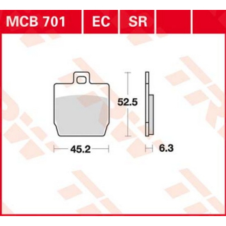 Scheibenbremsbeläge , MCB701EC  HONDA / CRF 250 R (ME10) / CRF 250 R / 2006 / OFFROAD / MX , MCB701EC