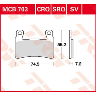 Scheibenbremsbeläge , MCB703  HONDA / CRF 250 X (ME11) / CRF 250 X / 2005 / OFFROAD / ENDURO , MCB703
