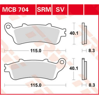 Scheibenbremsbeläge , MCB704SRM  HONDA / CRF 250 X (ME11) / CRF 250 X / 2011 / OFFROAD / ENDURO , MCB704SRM