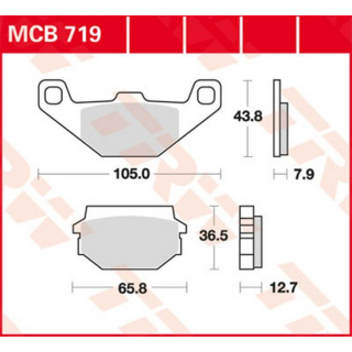 Scheibenbremsbeläge , MCB719  HONDA / CRF 250 R (ME10) / CRF 250 R / 2014 / OFFROAD / MX , MCB719